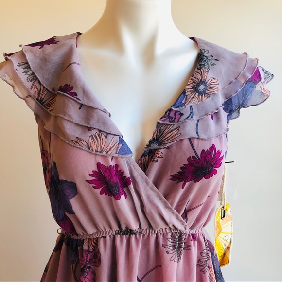 NWT purple floral flowy dress - Picture 4 of 5